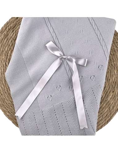 102761 SHAWL IN WOOL GREY