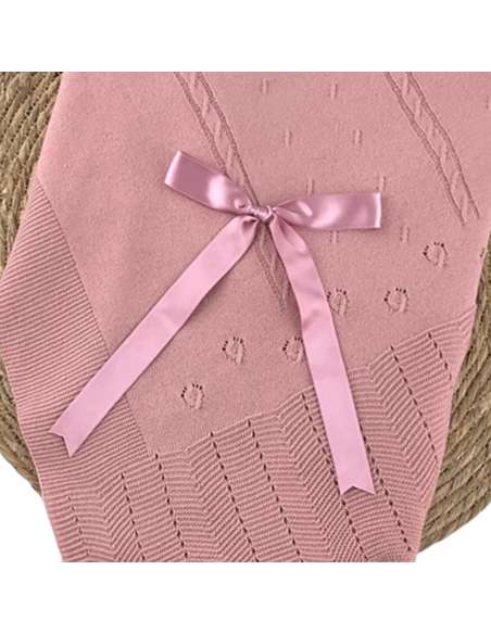 102761 SHAWL IN WOOL PALE PINK