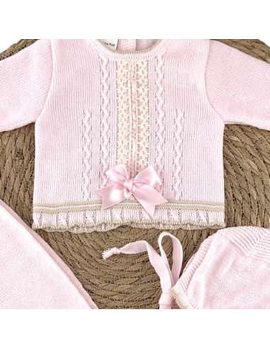 3114 BABY SET 3 PIECES PINK LA CASITA DE PEPITO