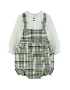 324261 ROMPER WITH CHECKED BLOUSE Baby Ferr