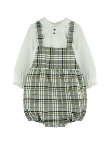 024261 ROMPER WITH CHECKED BLOUSE Baby Ferr