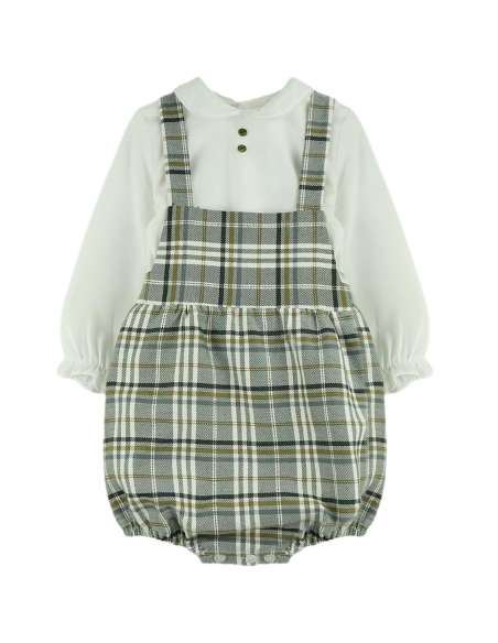 324261  PELELE CON BLUSA CUADROS Baby Ferr