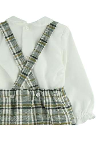 324261  PELELE CON BLUSA CUADROS Baby Ferr