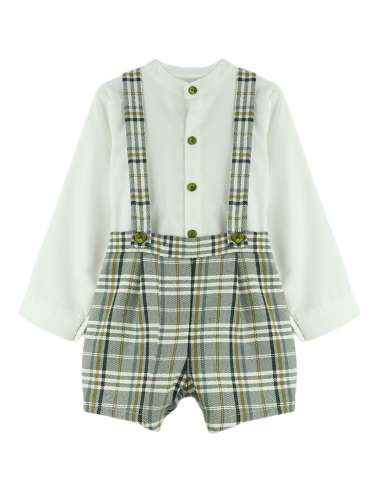 024360 ROMPER WITH CHECKED BLOUSE Baby Ferr