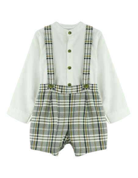 324360 ROMPER WITH CHECKED BLOUSE Baby Ferr