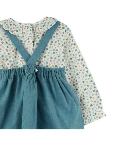 324723 BLUE BIRDS PICHI WITH SHIRT Baby Ferr