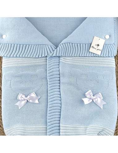 103186C BLUE  WOOL BABY SACK ALMA PETIT