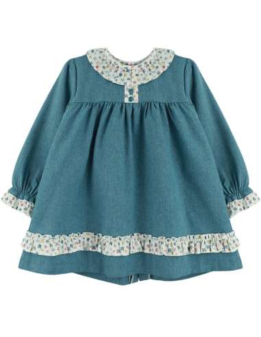 024667 VESTIDO DE NIÑA CON PÁJAROS