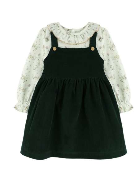 324720 CAMISA PICHI DE NIÑA CON ESTAMPADO DE DOS PIEZAS