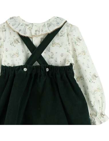 324720 CAMISA PICHI DE NIÑA CON ESTAMPADO DE...