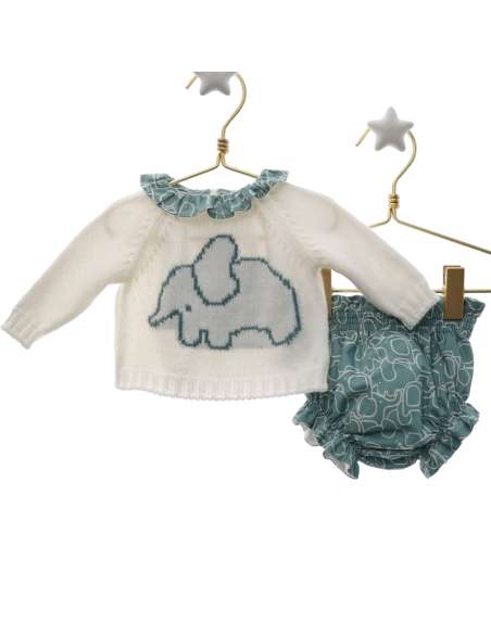 MI3004 CONJUNTO JERSEY Y BRAGUITA ELEFANTE MICOLINO