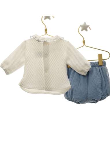 MI3013 CONJUNTO BLUSITA POMPON Y PANTALON MICOLINO