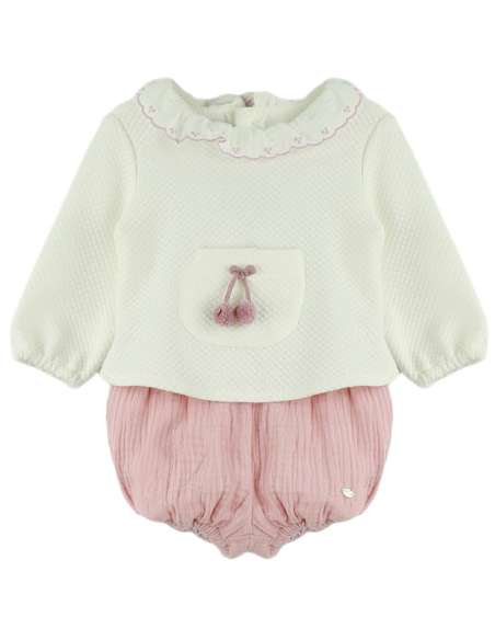 MI3013 BABY SET WITH POM POM BRAND MICOLINO