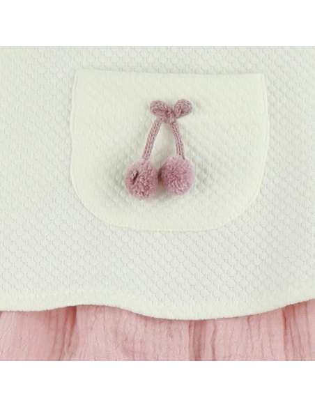 MI3013 BABY SET WITH POM POM BRAND MICOLINO