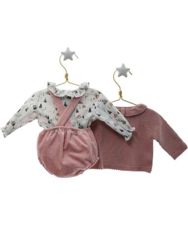 MI3015 CONJUNTO TRES PIEZAS PETO, CAMISA Y...