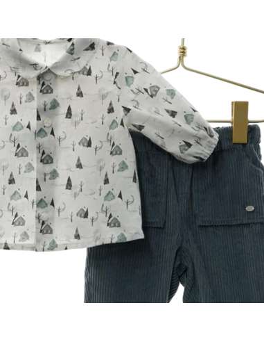 MI3022 CONJUNTO CAMISA CASITAS Y PANTALON MICOLINO