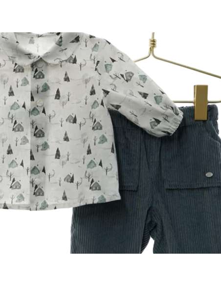 MI3022 CONJUNTO CAMISA CASITAS Y PANTALON MICOLINO