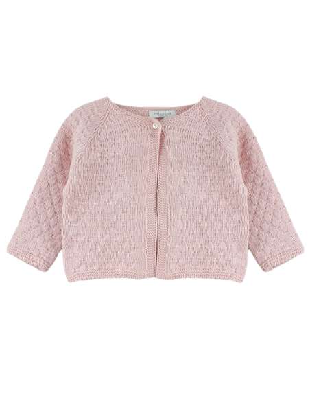 MI3026PINK THREE PIECE SET SHIRT, PANTIES AND CARDIGAN MICOLINO