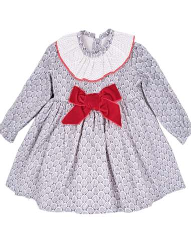 24632 BABY DRESS GREY BABY FERR