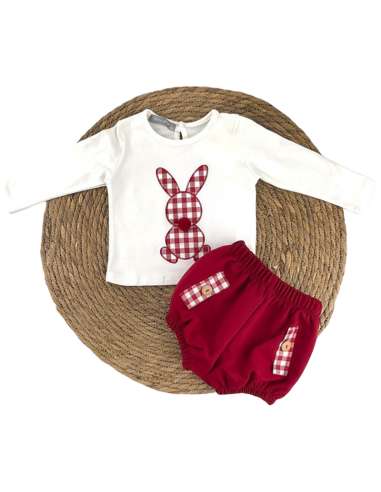 10715 CONJUNTO BEBE NIÑO  LMA CONEJITO VICHY