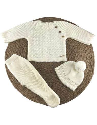 7004 BABY SET IN WOOL WHITE