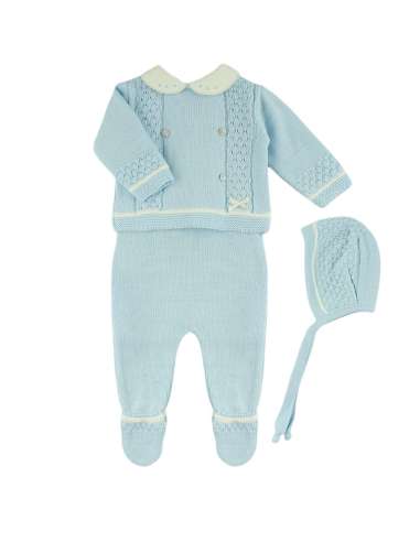 DF4026  LIGHT BLUE WOOL BRAIDS SET