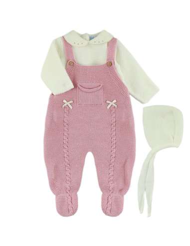 DF4031 WOOL MAKEUP OVERALL WITH BOWS