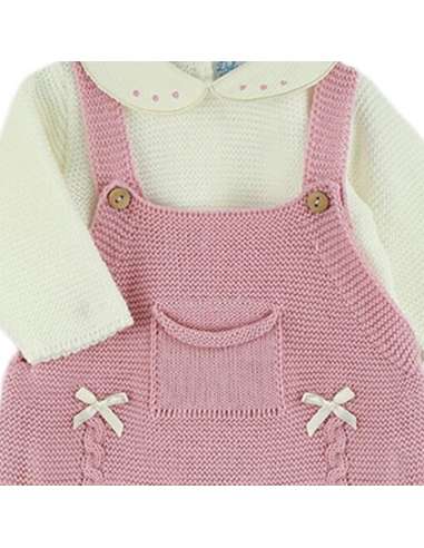 DF4031 WOOL MAKEUP OVERALL WITH BOWS