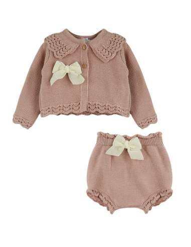 29934DF PALE PINK BABY SET BRAND DULCE DE FRESA