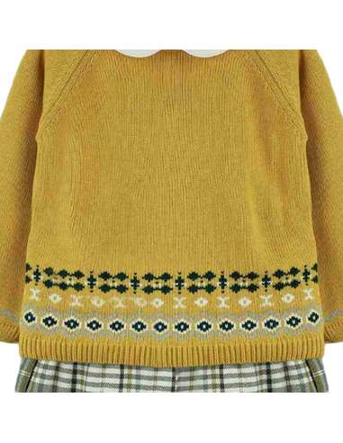 324273 CONJUNTO NIÑO DOS PIEZAS PUNTO MOSTAZA...