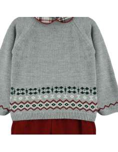 324274 CONJUNTO NIÑO DOS PIEZAS PUNTO GRIS Baby Ferr 2