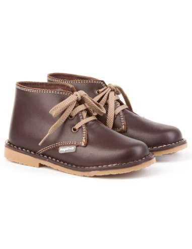 BOOTS WITH LACE IN LEATHER ANGELITOS 407 BROWN