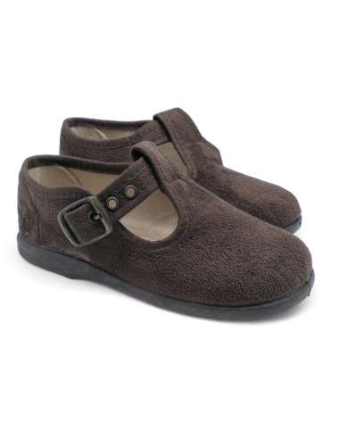 T-Bars in Suede Condiz 152 Chocolate