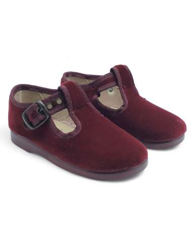 T-Bars in Velvet Condiz 153 Burgundy