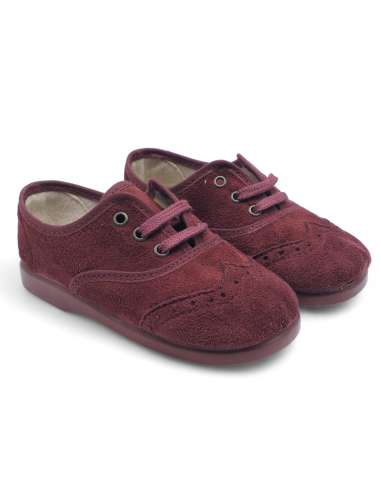 Blucher in Suede Condiz 190 Burgundy