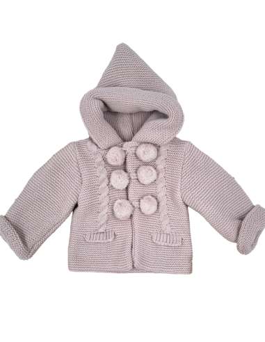 550.2 STONE  KNITTED COAT WITH HOOD BRAND BABY FASHION