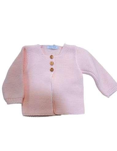 C014 PINK  KNITTED COAT BRAND CORALO