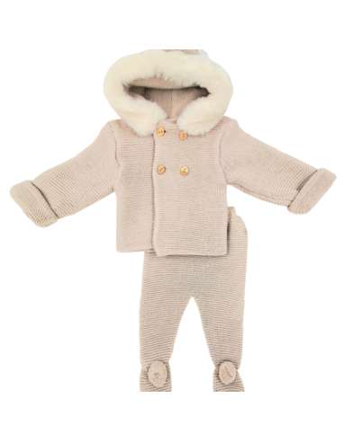 560.12 STONE WOOL BABY SET TWO PIECES BRAND BABY FASHION