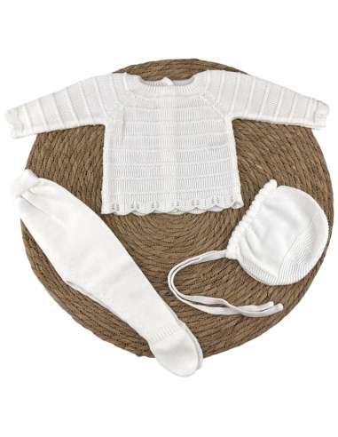 129514BL WOOL BABY SET