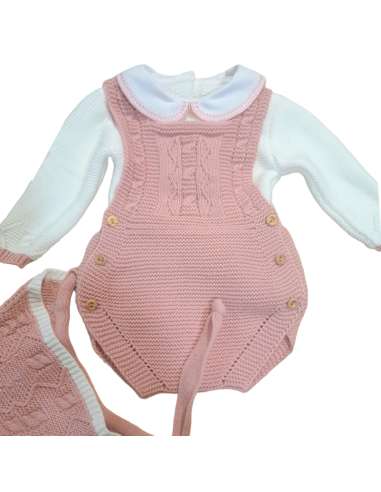 25126 ROSA PALO WOOL BABY  SET THREE PIECES BRAND GLORY