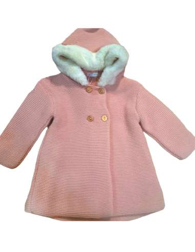 CO3 ROSA PALO ABRIGO PARA BEBE CON CAPUCHA  MARCA CORALO