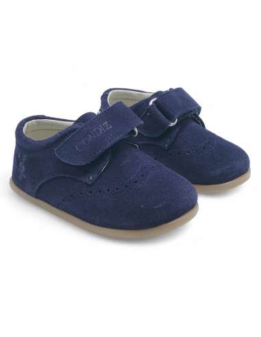 RESPECTFUL BLUCHER SHOES WITH VELCRO CONDIZ 133 NAVY