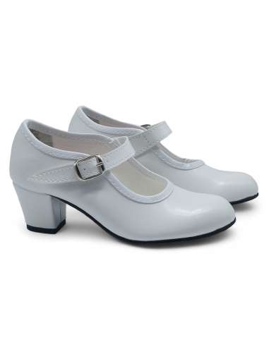 Zapato de Sevillana Pasos De Baile Modelo 15 Blanco