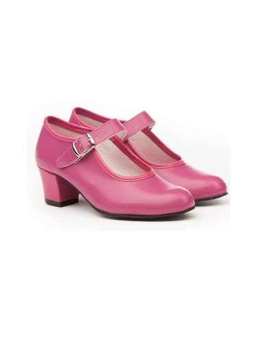 Zapato de Sevillana Pasos De Baile Modelo 15 Fuxia