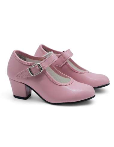 Zapato de Sevillana Pasos De Baile Modelo 15 Rosa