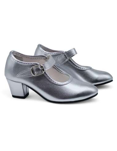 Zapato de Sevillana Pasos De Baile Modelo 15 Plata