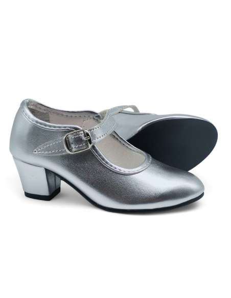 Zapato de Sevillana Pasos De Baile Modelo 15 Plata