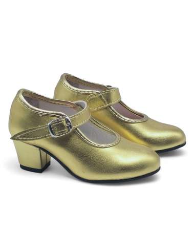 Zapato de Sevillana Pasos De Baile Modelo 15 Oro