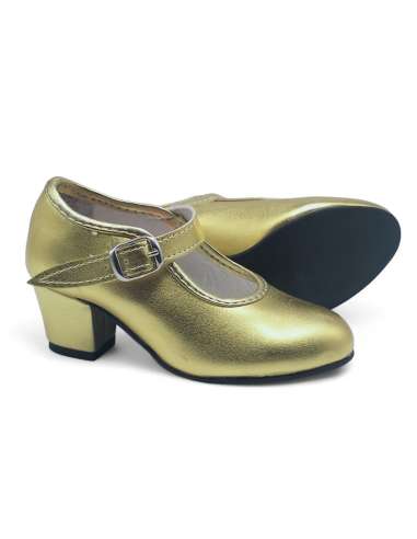 Zapato de Sevillana Pasos De Baile Modelo 15 Oro