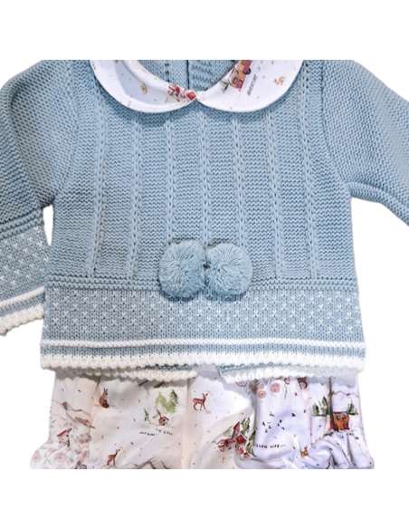 523.5 CONJUNTO PARA BEBE. ANIMALES MONTAÑA. BABY FASHION